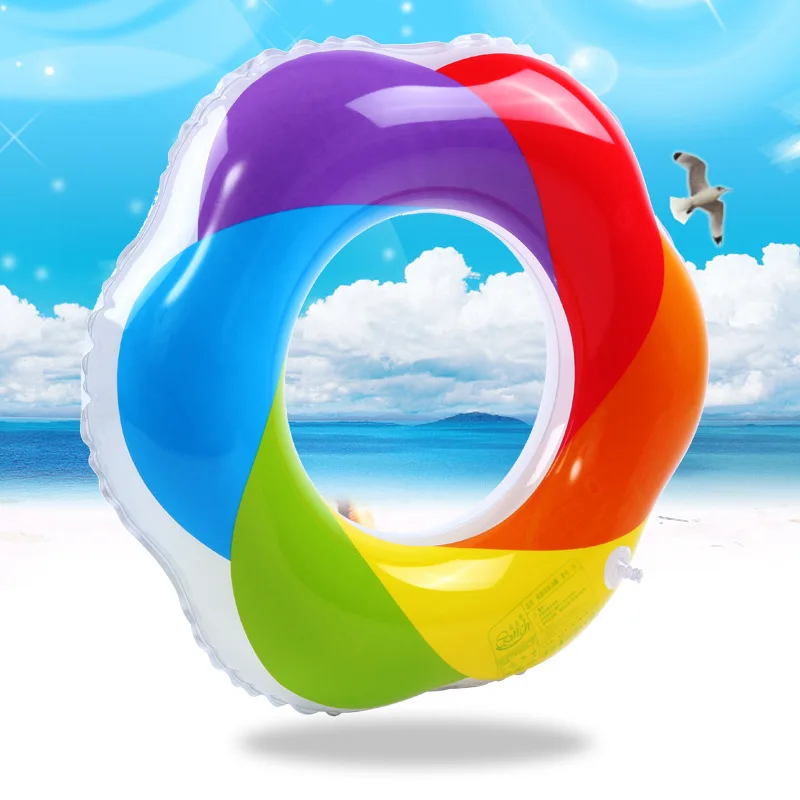 2017 New Rainbow Swimming Ring for Adult Child Gril Women inflatble