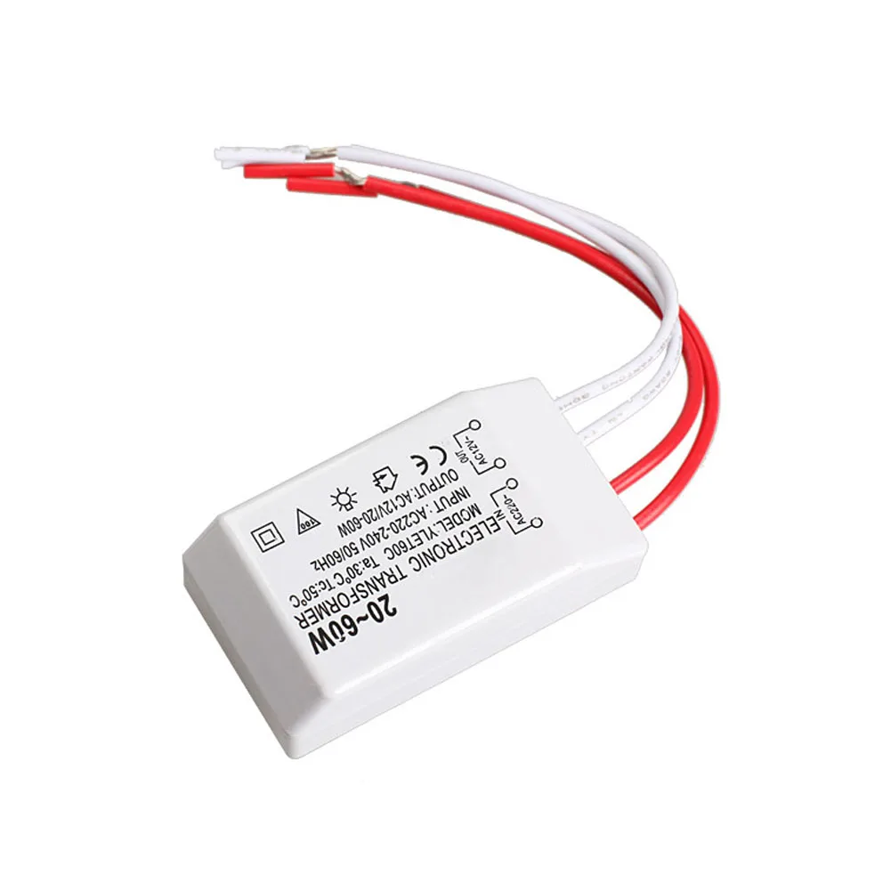 

Professional Lighting Accessories 20-60W 12V Halogen LED Lamp Electronic Transformer Spotlight Adapter G4 Adapter AA