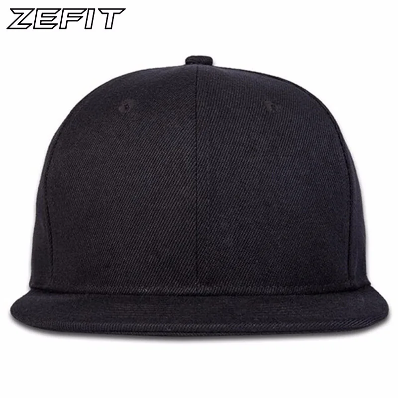 Hip Hop Flat Brim Hat Plain Tennis 