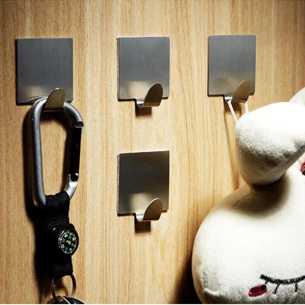 Self Adhesive Hooks Key Rack SUS 304 Stainless Steel Garage Storage