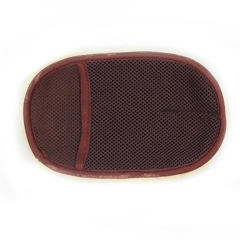 Перчатки из мягкой шерсти для мытья автомобиля, инструмент для очистки мебели для дома и мотоцикла - Цвет: Brown