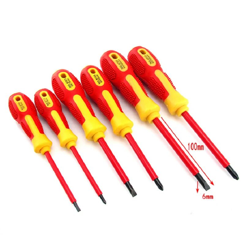 

Screwdriver 1 pcs Insulated Screwdriver Bits Magnetic Electrician Precision 1000V Voltage Repair Screwdriver 5x75mm