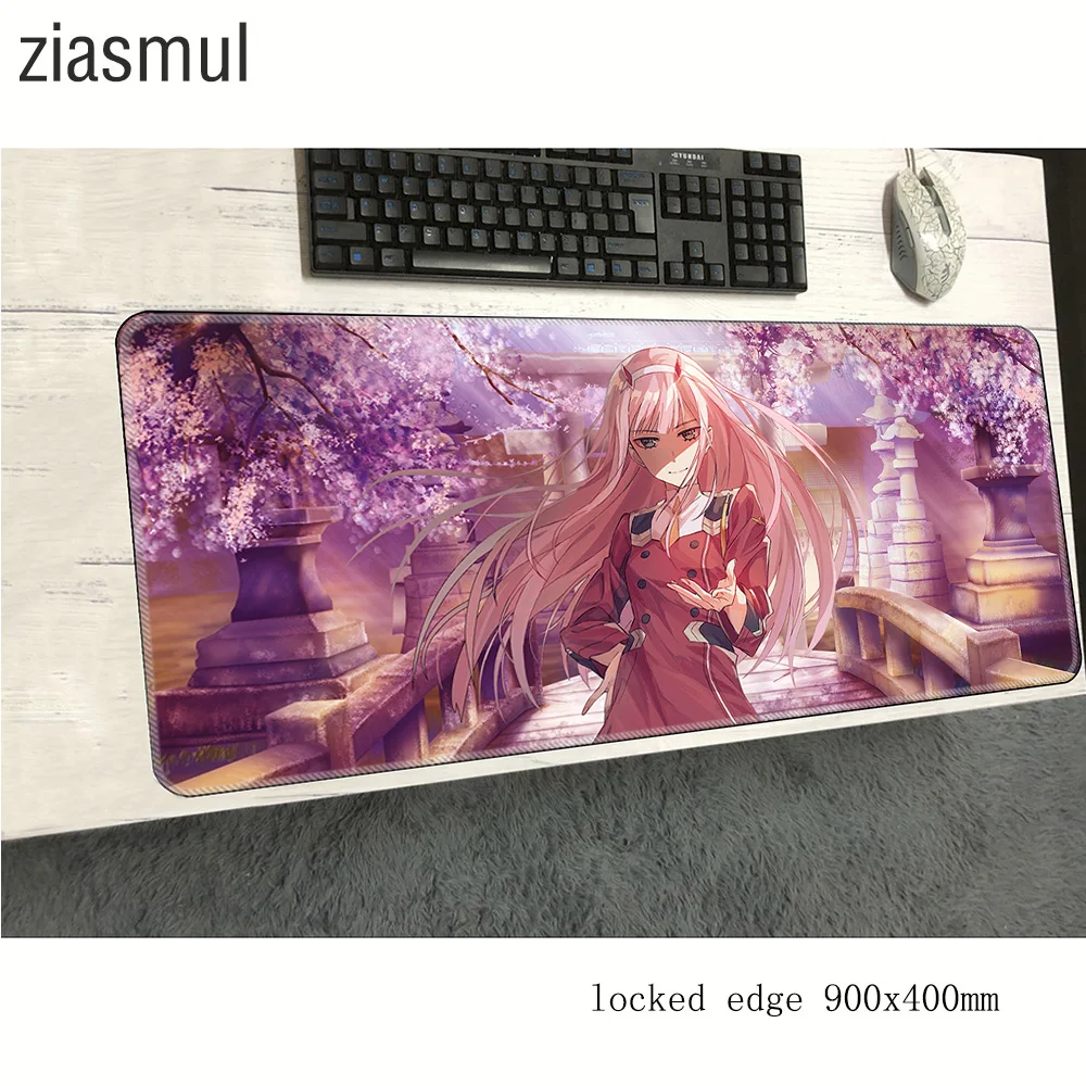 Коврик для мыши darling in the franxx лучший 900x400x3 мм коврик игровой геймер xl