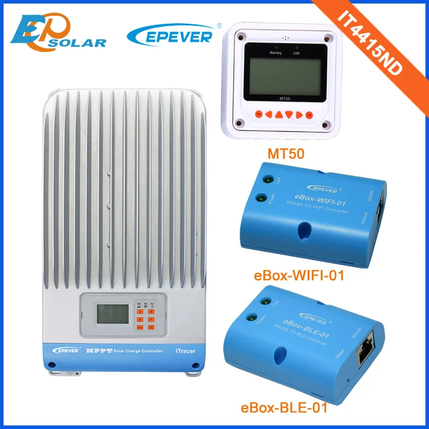 

lcd display mppt controller 45A 45amp IT4415ND with white MT50 BLE and wifi function for app use 12v/24v/36v/48v auto work