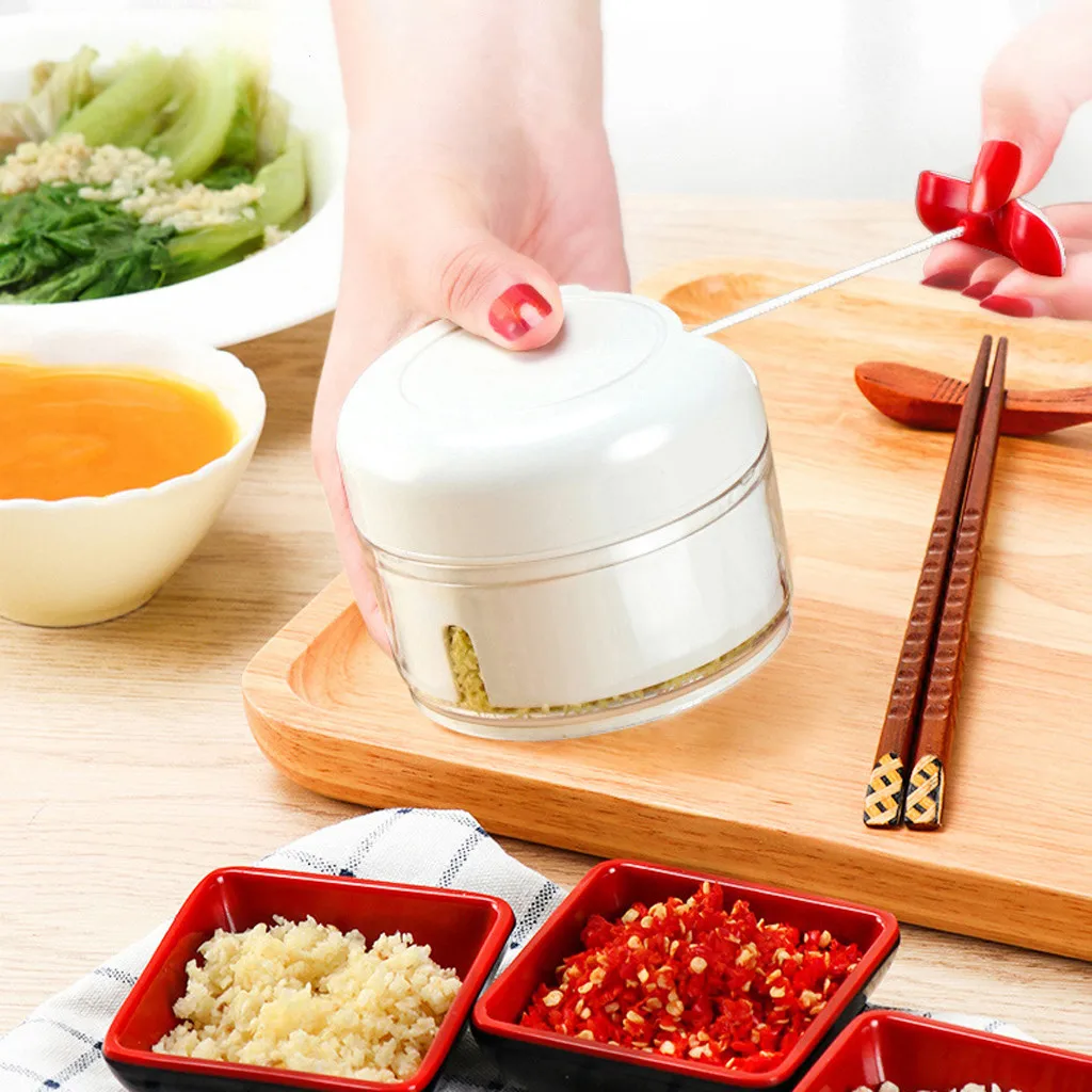 

Mini Stainless Steel Drawstring Garlic Cutter Fruit Vegetable Nut Onion Chopper Manual Garlic Mincer Chopping Gadgets #20