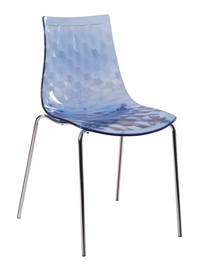 Минималистический современный дизайн прозрачное сиденье стальная металлическая ножка основание обеденный стул со спинкой популярные красивые прозрачные стразы Chair-2PCS