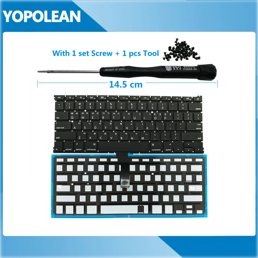 

New Korea Korean Keyboard With Backlight For Macbook Air 13" A1369 2011 A1466 2012 2013 2014 2015 2017