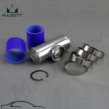 

2" 50mm SSQV Blow Off Valve Adapte Aluminum Pipe+ silicone hose+clamps kit blue