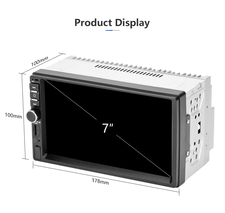 Flash Deal Vtopek 7" dual din FM radio car radio Android multimedia control system rear camera TF Card  Touch Screen GPS 12V Universal 14