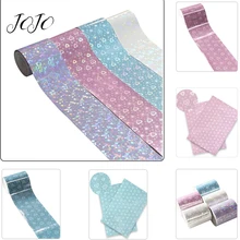 JOJO BOWS 75mm 2y Laser Ribbon 3D Mirror Tape For Crafts Needlework Materials Clothing Sewing Webbing DIY Hair Bows Party Decor martha stewart crafts silver ribbon bows