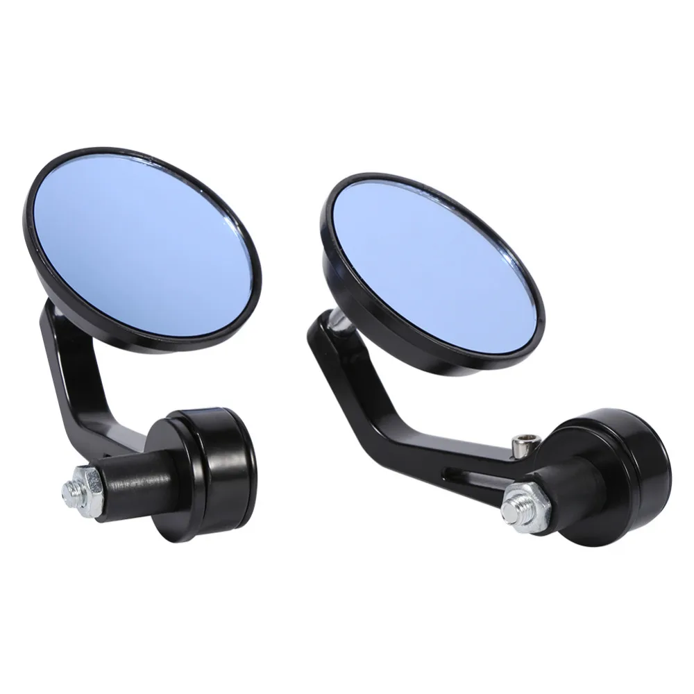 7//8 3inch Universal Round Motorbike Motorcycle Rear View Handle Bar End Rearview Side Mirrors Chrome Universal Motorcycle Rearview Side Mirror