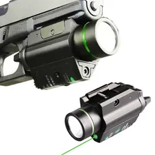 Охотничий комбинированный Металлический Зеленый точечный оптический прицел светодиодный фонарик 200LM 3 Вт с 20 мм Рельсом Вивер Пикатинни