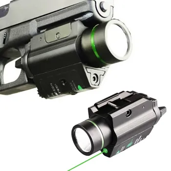 

Hunting Combo Metal Green Dot Optical Sight LED Flashlight 200LM 3W with 20mm rail Weaver Picatinny