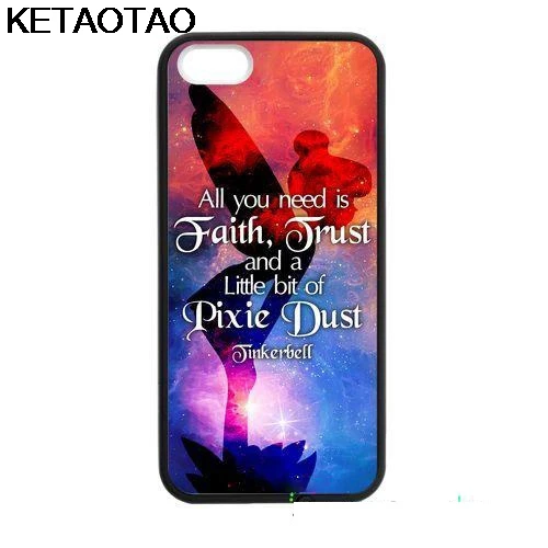 Чехлы для телефонов KETAOTAO Tinkerbell Fairy iPhone 4S 5C 5S 6S 7 8 Plus XR XS Max XS6 9 6 Чехол Мягкий ТПУ