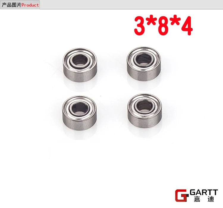 Freeshipping GARTT GT450 3 8 4 Size Bearing 5 PIECES LOT For 450 RC Helicopter 100