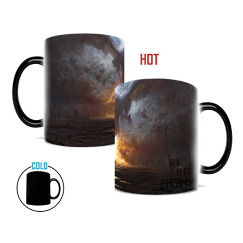 1Pcs Mug Color Change Ceramic Coffee Mug and Cup Heat Reveal Magic Mugs Color Change Fashion Gift for Your Friends Drop Shipping - Цвет: 19