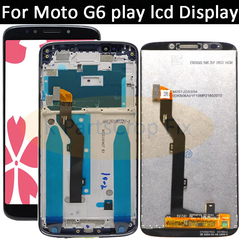 ЖК-дисплей для Motorola Moto G6 Play xt006 дисплей с сенсорным экраном дигитайзер в сборе