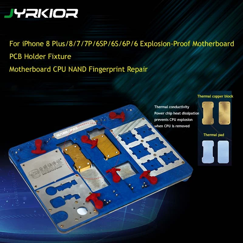 

Jyrkior Newest Explosion-Proof Motherboard CPU NAND Fingerprint Repair PCB Holder Fixture For iPhone 8 Plus/8/7/7P/6SP/6S/6P/6
