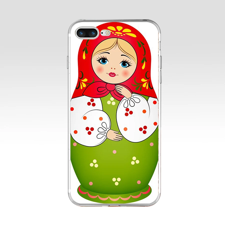 113AQ Матрешка Дизайн Мягкий ТПУ силиконовый чехол для Apple iPhone 6 6s 7 8 plus