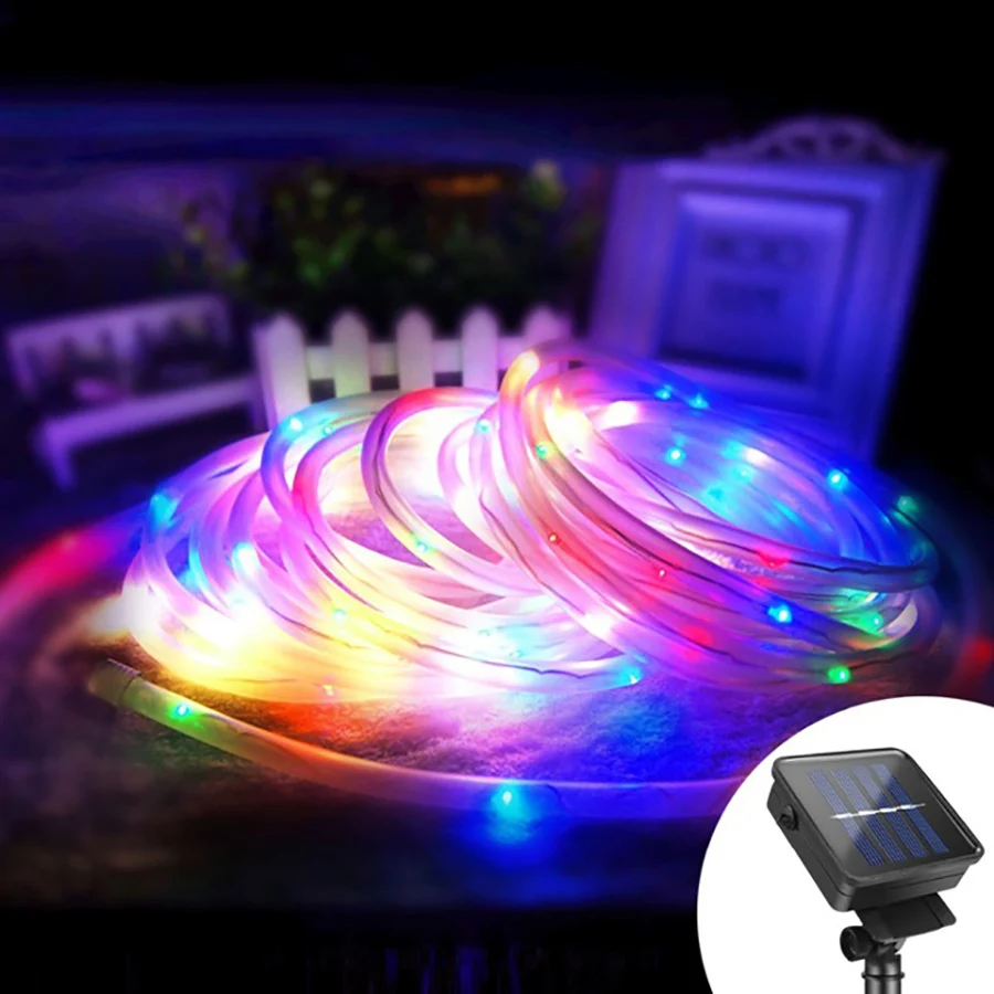 

10M LED Solar Rope Tube String Lights Solar Power Patio Lights Outdoor Light Lighting for Home Garden Lawn Party Decoration