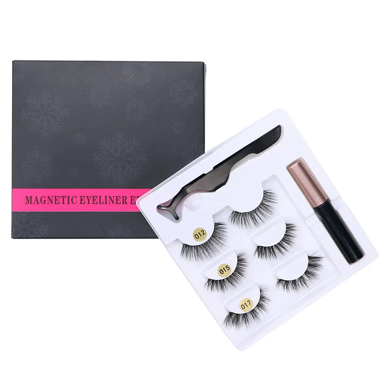 

Magnetic Eyeliner & Magnetic Eyelashes Makeup Set Waterproof Liquid Eyeliner with Reusable False Lashes Professional Cosmetic