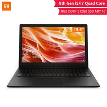 Ноутбук Xiaomi Ruby 15,6 дюймов MX110 8th Intel Core I5/I7 8 Гб DDR4 Windows 10 компьютер с подсветкой клавиатуры Notbook