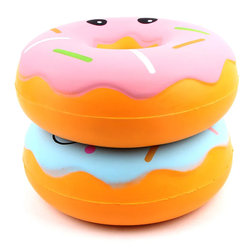 Kawaii 25cm Big Size Squishy Jumbo Smiling Face Donuts Charms Squeeze Toys Squishy Slow Rising Phone Strap Squishi Kid Juguetes