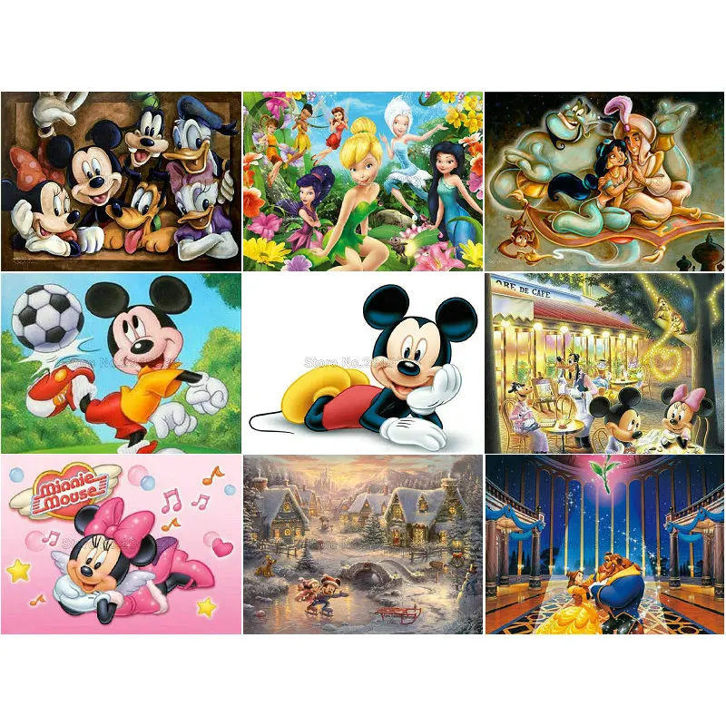 

Full square diamond embroidery Disney diy 5d diamond painting cross stitch kits diamond mosaic Minnie decoration Mickey gift