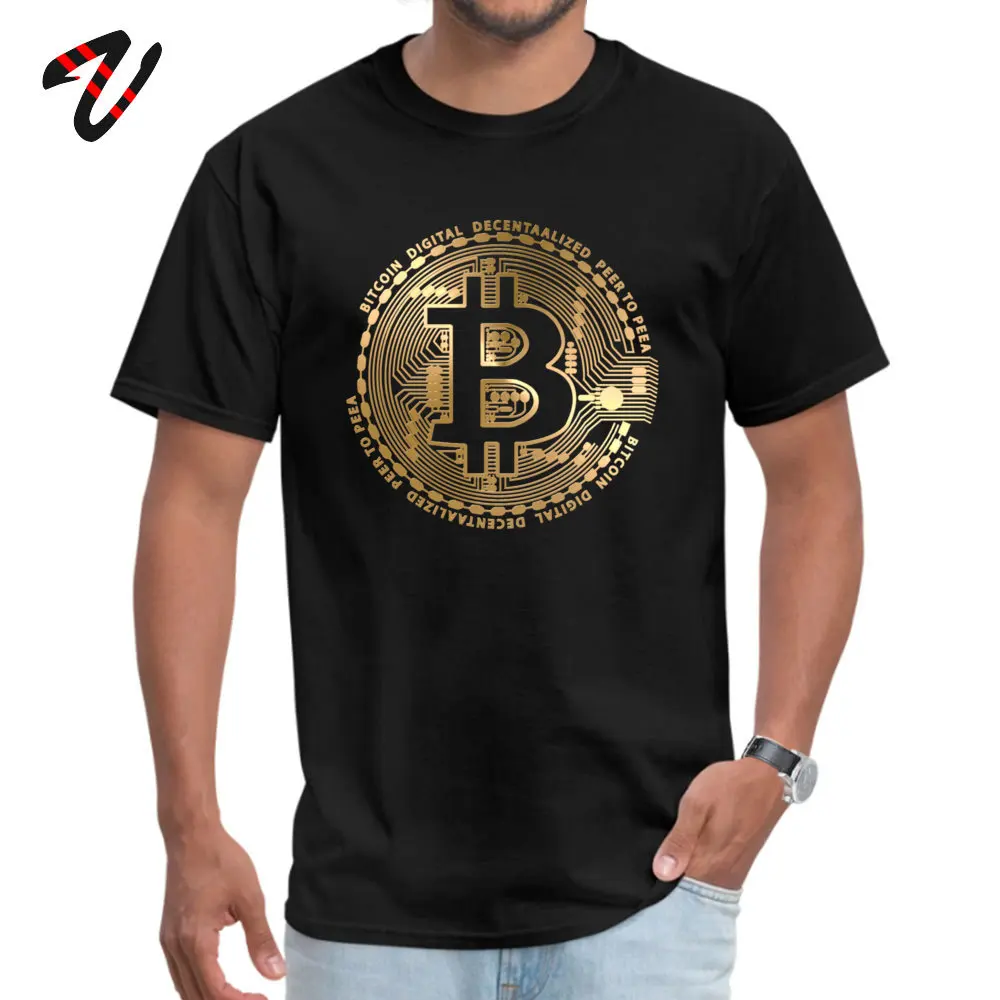 Personalized Top T-shirts Newest O Neck Bitcoin Pure Cotton Men T Shirt Normal Short Sleeve T-Shirt Free Shipping Bitcoin 10877 black