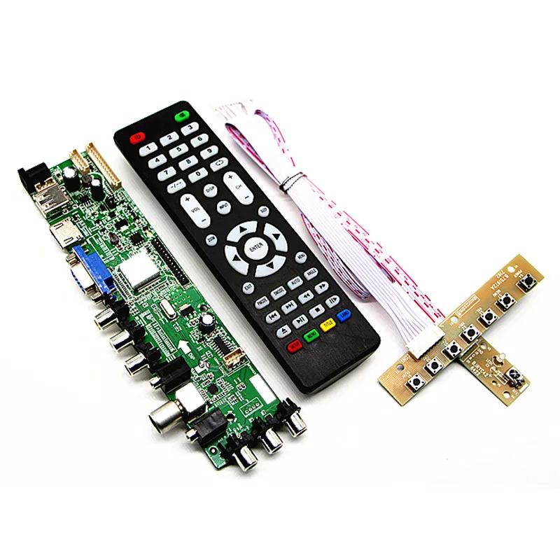 

DS.D3663LUA.A8 DVB-C DVB-T2 DVB-T 3663 Universal LCD TV Controller Driver Board UPGRADE 3463A Russian USB play+7 key board