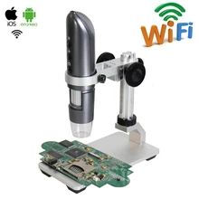 Цифровой микроскоп, 1000X, Wi-Fi, HD-фото и видео, микроскоп с USB-разъемом для мобильных телефонов, с подставкой из алюминиевого сплава для ремонта микросхем
