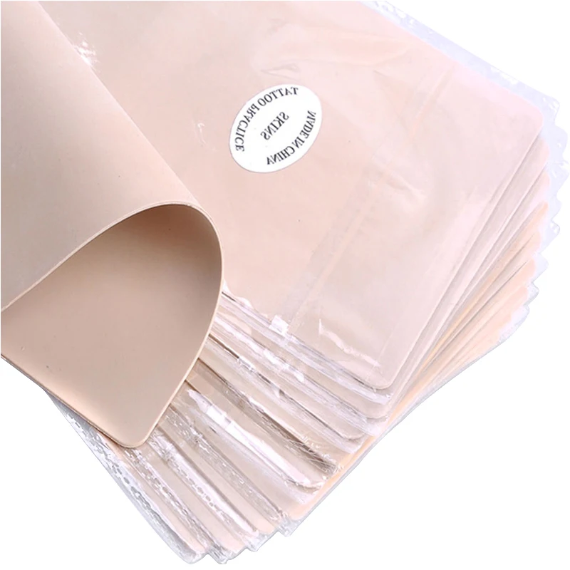 

5PCS Tattoo Practice Skin Sheet Blank Plain for Tattoo Needle Machine Supply Kit 20 x 15cm - pmu microblading