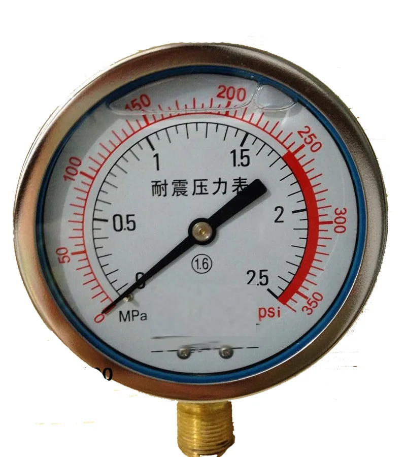 vacuum Hydraulic oil pressure gauge 25Mpa / 40Mpa / 60Mpa /100Mpa Dial