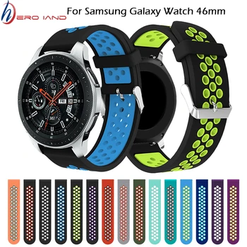 

For Samsung Galaxy Watch 46mm Bands 22mm Silicone Replacement wirst Strap for Gear S3 Frontier Classic band Bracelet