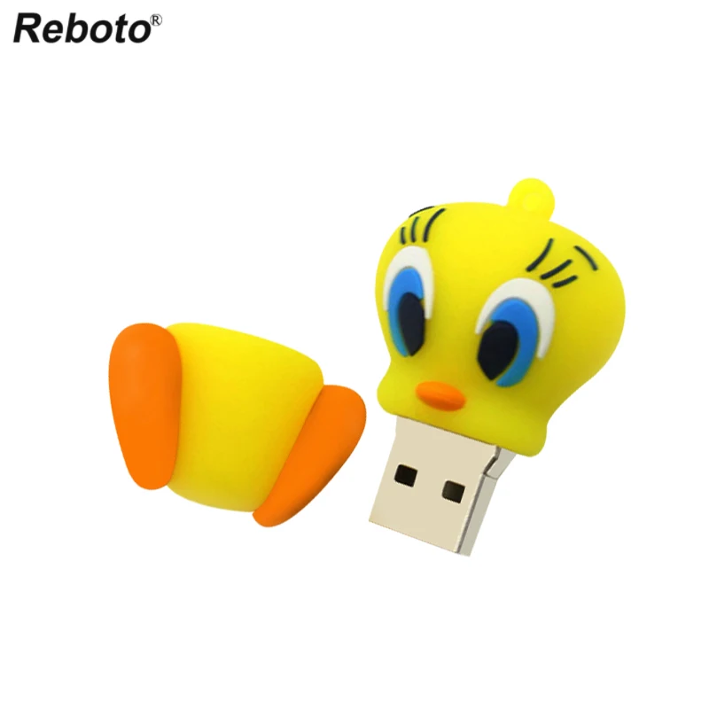 Reboto usb флеш-накопитель с кроликом, креативный флеш-накопитель, карта памяти, 4 ГБ, 8 ГБ, флешка с животными, Даффи, утка, usb флеш-накопитель, 16 ГБ, 32 ГБ, 64 ГБ