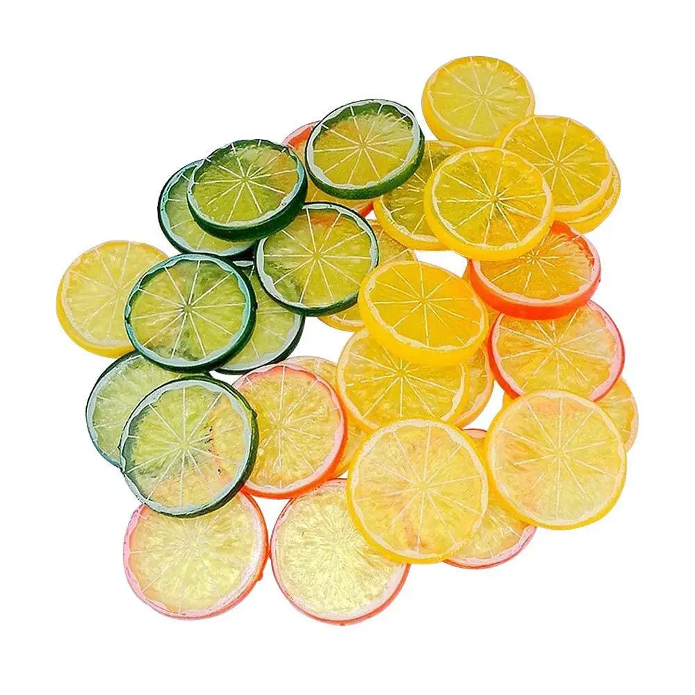 

Fake Lemon Mini Simulation Fruit Nish Artificial Fruit Sliced Garnish