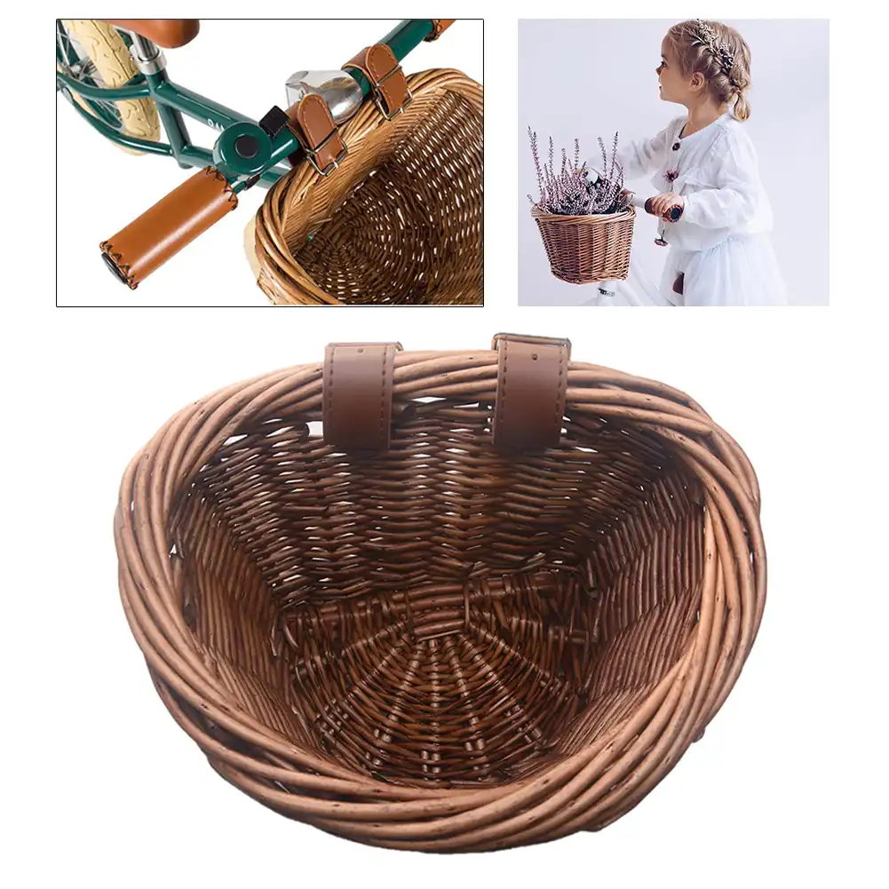 plastic wicker bike basket