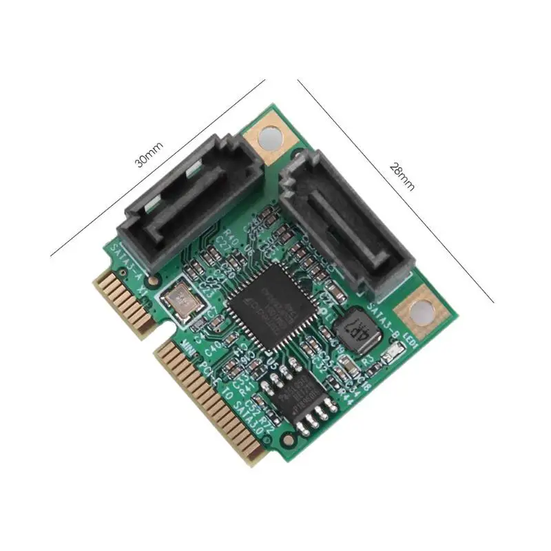 Высокая скорость 2 порта добавить на карты Mini PCI-E PCI Express к SATA кабель 3,0 конвертер жесткий приводной удлинитель карты компьютерные компоненты