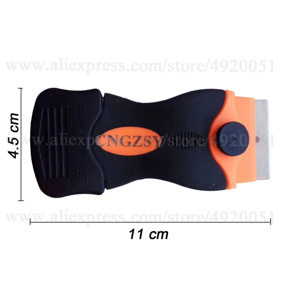 2PCS Plastic Handle Razor Scraper For Ceramic Glass Oven 100PCS Steel Blades Window Tinting Tool Glue Sticker Remover 2E12+E13