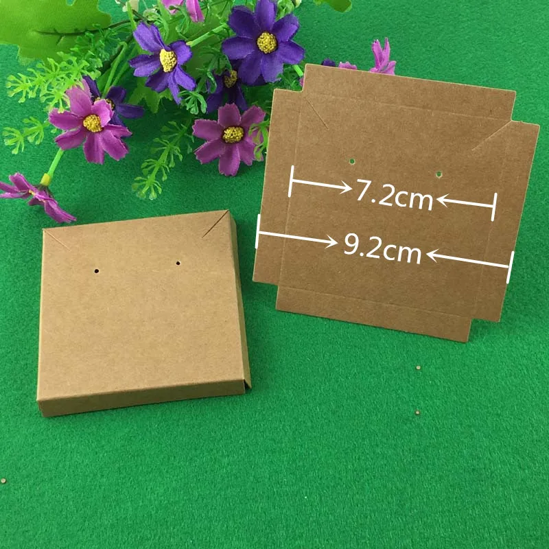 100PCS/Lot Kraft Necklace/Earring Cards Blank Jewelry Displays Cards