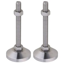 Нержавеющая сталь 60 мм Диаметр M12x100mm резьба фиксированные регулируемые ножки для машинной МЕБЕЛИ ноги Pad Максимальная нагрузка 2 тонн упаковка из 2