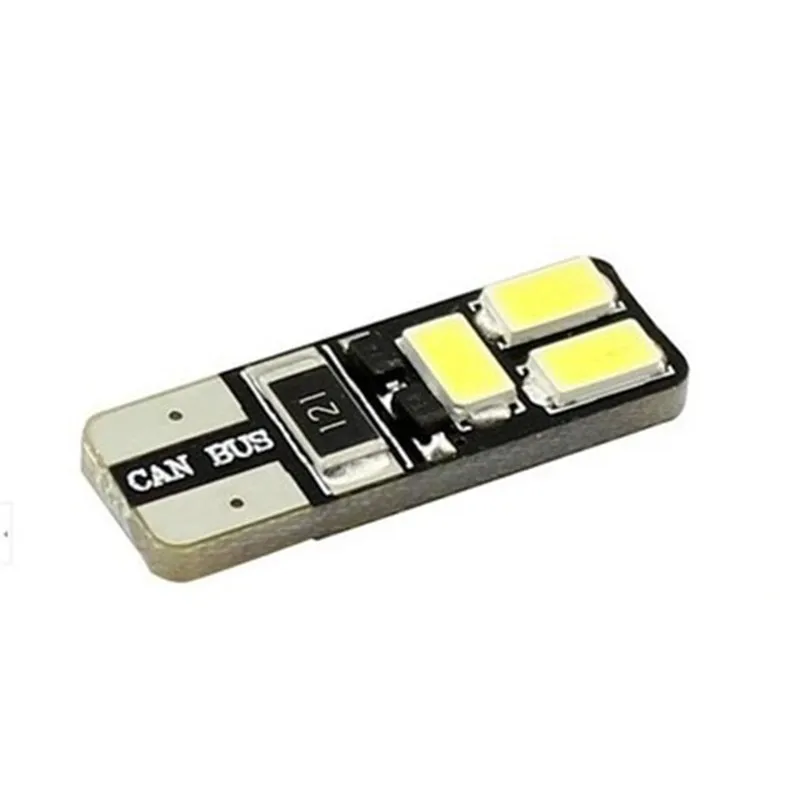 50 шт. Белый T10 CANBUS ОШИБОК автомобилей свет W5W 6smd 5630smd LED Номерные знаки для мотоциклов Сингал Парковка свет