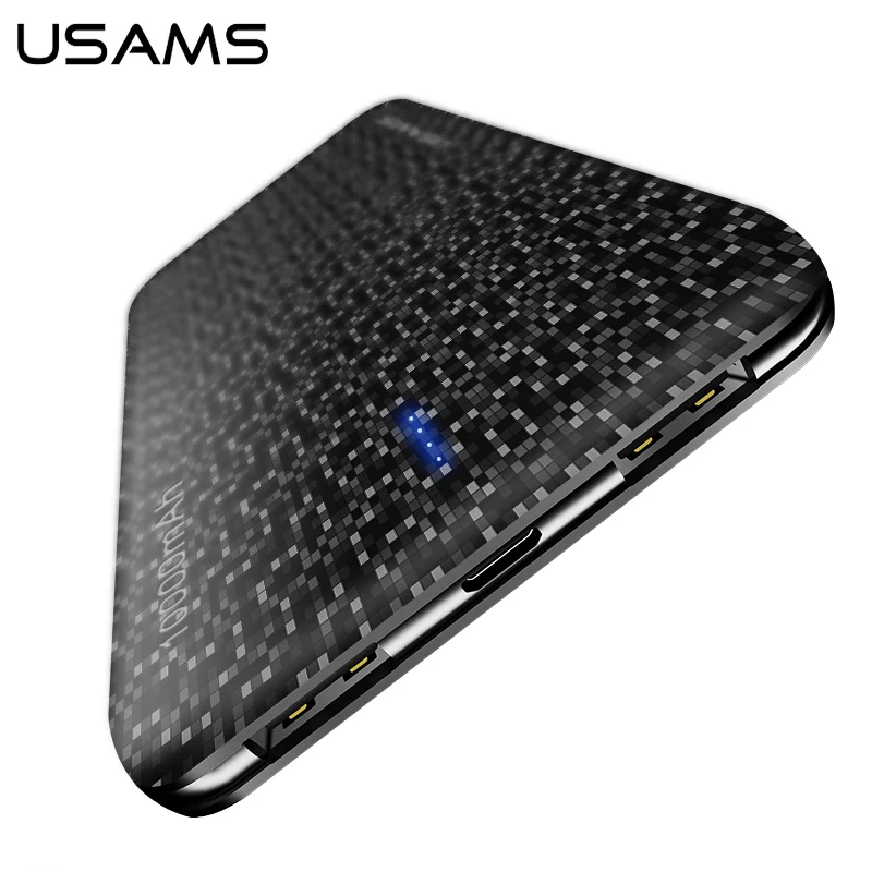 Power Bank For Xiaomi Mi USAMS Mosaic Ultra Slim 5000 10000mAh Powerbank For IPhone 4 5