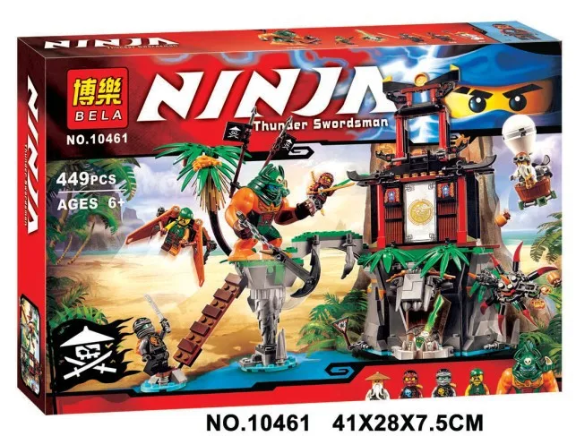 

Free Shipping 482 unids 2016 10461 Bela phantom Ninja Tigre Negro Viuda Isla Modelo de Construccion  Juguetes
