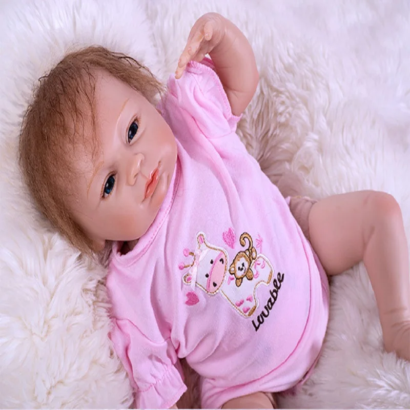 OtardDolls Новый 45 см силикона Reborn Baby Doll Дети Playmate подарок для девочек Baby Alive мягкие игрушки для букетов кукла Bebe Reborn