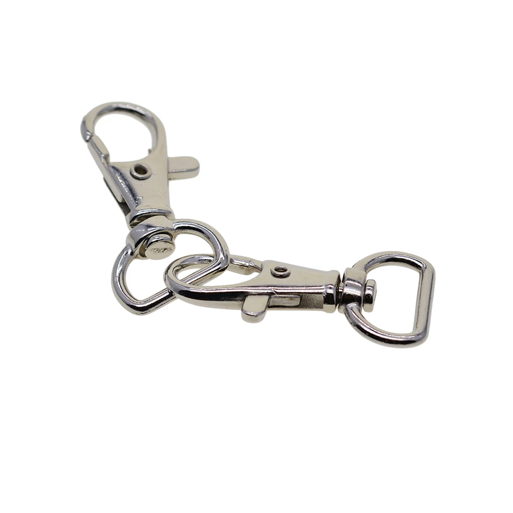 

10pcs Snap Hooks Rotary Swivel For Backpack Nickel Plated Lobster Clasps Keys Ring DIY Accessories Key Decorative Hooks