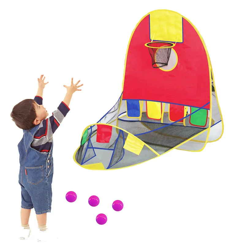Kids Ball Pit Play Tent With Basketball Hoop And Zippered Storage Bag For Toddlers Ocean Pool Outdoor Sport Toys | Игрушки и хобби