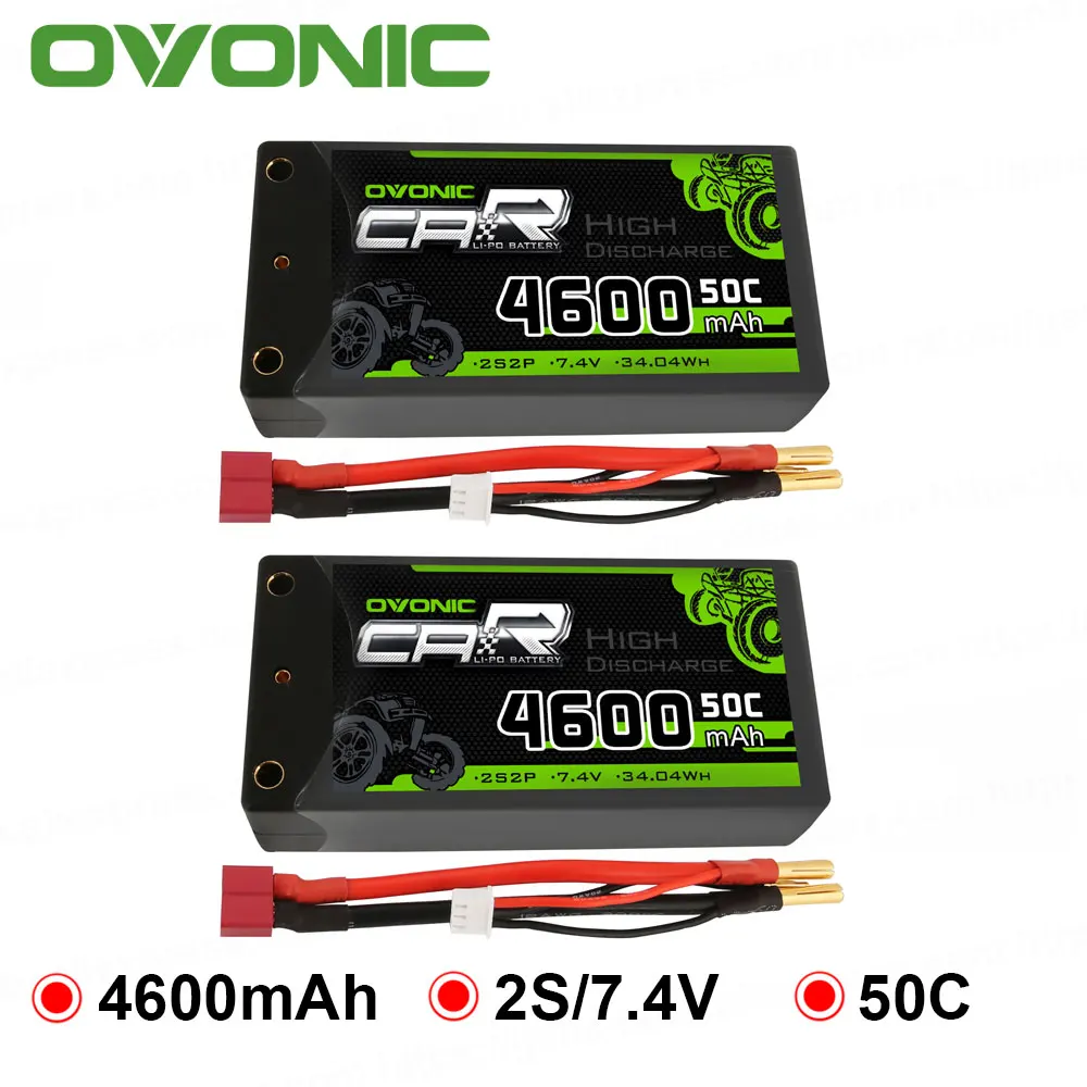 2 упаковки ovoic RC автомобильные аккумуляторы 6200mAh 5200mAh 5000mAh 4600mAh Lipo 2S Аккумулятор 7,4 V с штекером Deans для автомобиля лодки Heli Quad - Цвет: 2 Packs 4600mah