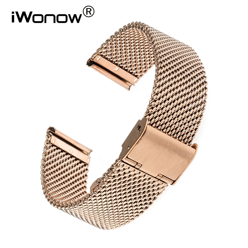

18mm Milanese Stainless Steel Watchband for Huawei Watch Asus ZenWatch 2 Women WI502Q Withings LG Watch Style Band Wrist Strap