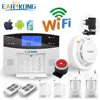 Wifi GSM PSTN Home Burglar Security Alarm System Intercom 433 Wirelesss Sensor Alarm Remote Control Auto dial Siren  Sensor Kit ► Photo 1/6